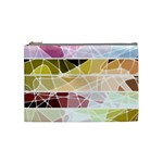Geometric Mosaic Line Rainbow Cosmetic Bag (Medium)  Front