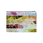 Geometric Mosaic Line Rainbow Cosmetic Bag (Medium)  Back