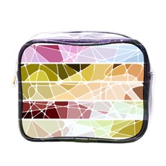 Geometric Mosaic Line Rainbow Mini Toiletries Bags by Alisyart