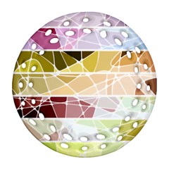 Geometric Mosaic Line Rainbow Ornament (round Filigree)