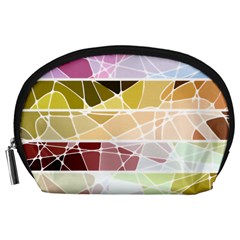 Geometric Mosaic Line Rainbow Accessory Pouches (large)  by Alisyart