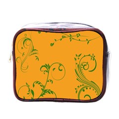 Nature Leaf Green Orange Mini Toiletries Bags