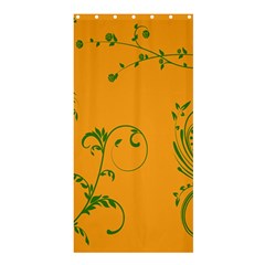 Nature Leaf Green Orange Shower Curtain 36  x 72  (Stall) 