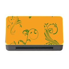 Nature Leaf Green Orange Memory Card Reader With Cf