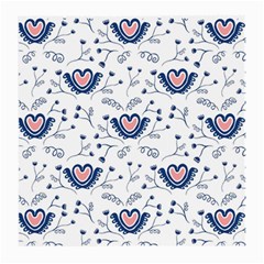 Heart Love Valentine Flower Floral Purple Medium Glasses Cloth (2-side) by Alisyart