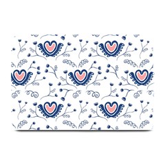 Heart Love Valentine Flower Floral Purple Plate Mats by Alisyart