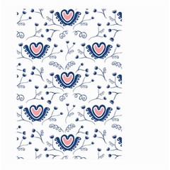 Heart Love Valentine Flower Floral Purple Large Garden Flag (two Sides)