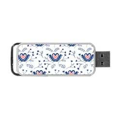 Heart Love Valentine Flower Floral Purple Portable Usb Flash (one Side)