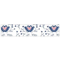 Heart Love Valentine Flower Floral Purple Flano Scarf (small)