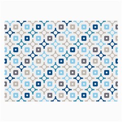 Plaid Line Chevron Wave Blue Grey Circle Large Glasses Cloth (2-side) by Alisyart