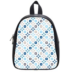 Plaid Line Chevron Wave Blue Grey Circle School Bags (small)  by Alisyart