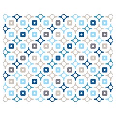 Plaid Line Chevron Wave Blue Grey Circle Double Sided Flano Blanket (medium)  by Alisyart