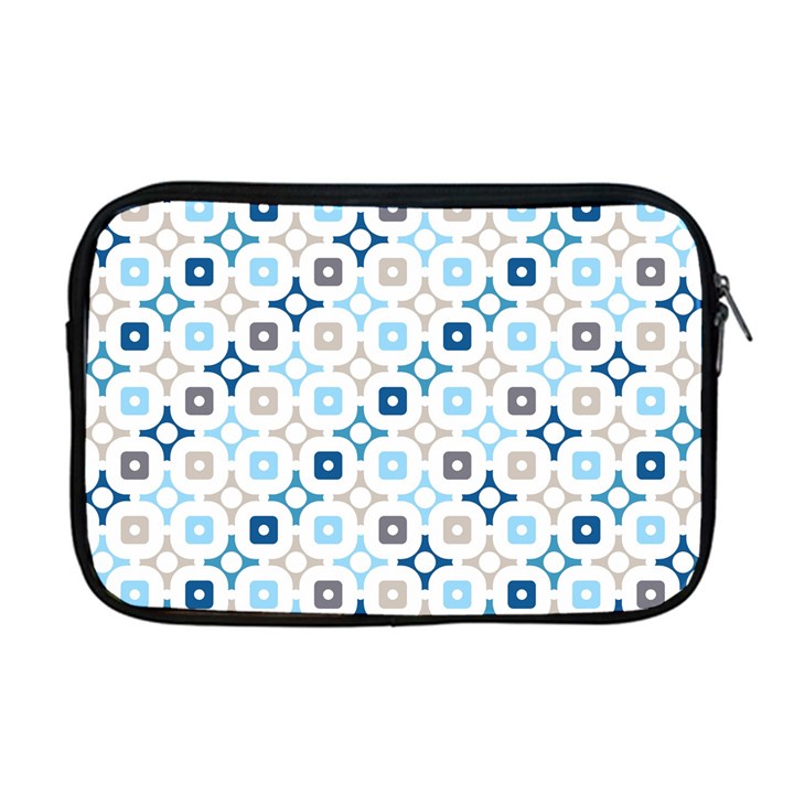 Plaid Line Chevron Wave Blue Grey Circle Apple MacBook Pro 17  Zipper Case