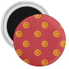 Oranges Lime Fruit Red Circle 3  Magnets