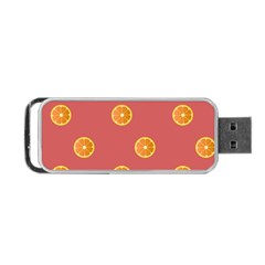 Oranges Lime Fruit Red Circle Portable Usb Flash (two Sides)