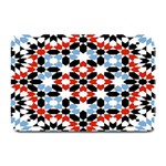 Oriental Star Plaid Triangle Red Black Blue White Plate Mats 18 x12  Plate Mat