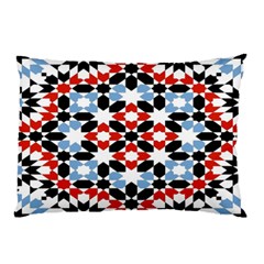 Oriental Star Plaid Triangle Red Black Blue White Pillow Case by Alisyart