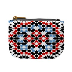 Oriental Star Plaid Triangle Red Black Blue White Mini Coin Purses