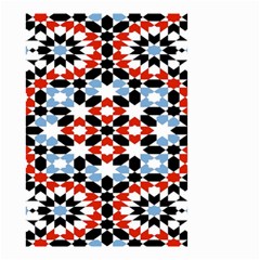 Oriental Star Plaid Triangle Red Black Blue White Small Garden Flag (two Sides)