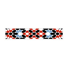 Oriental Star Plaid Triangle Red Black Blue White Flano Scarf (mini) by Alisyart