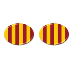 Red Yellow Flag Cufflinks (oval)