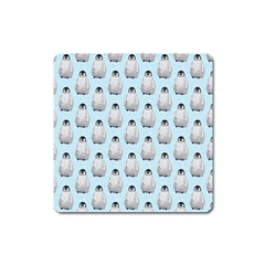 Penguin Animals Ice Snow Blue Cool Square Magnet by Alisyart