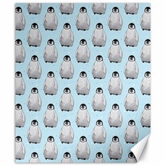 Penguin Animals Ice Snow Blue Cool Canvas 20  X 24   by Alisyart