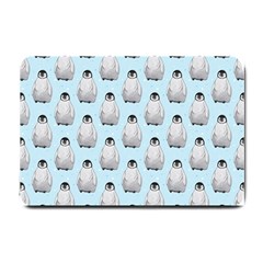 Penguin Animals Ice Snow Blue Cool Small Doormat  by Alisyart