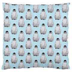 Penguin Animals Ice Snow Blue Cool Large Cushion Case (one Side)