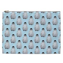 Penguin Animals Ice Snow Blue Cool Cosmetic Bag (xxl) 