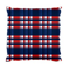 Plaid Red White Blue Standard Cushion Case (two Sides)