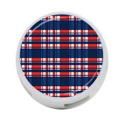 Plaid Red White Blue 4-port Usb Hub (one Side) by Alisyart