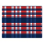 Plaid Red White Blue Double Sided Flano Blanket (Large)  Blanket Back