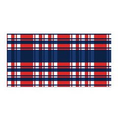 Plaid Red White Blue Satin Wrap by Alisyart