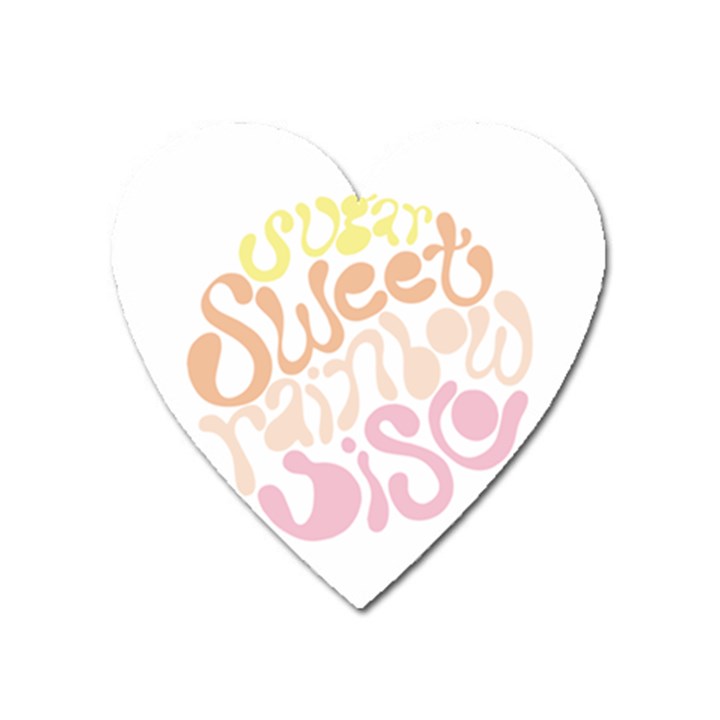 Sugar Sweet Rainbow Heart Magnet