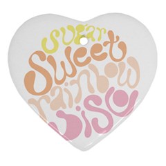 Sugar Sweet Rainbow Heart Ornament (two Sides)