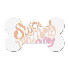 Sugar Sweet Rainbow Dog Tag Bone (two Sides)