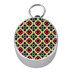 Seamless Floral Flower Star Red Black Grey Mini Silver Compasses by Alisyart