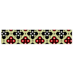 Seamless Floral Flower Star Red Black Grey Flano Scarf (small) by Alisyart