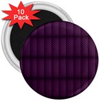 Plaid Purple 3  Magnets (10 pack)  Front