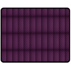 Plaid Purple Double Sided Fleece Blanket (medium) 