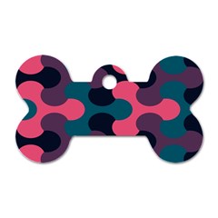 Symmetry Celtic Knots Contemporary Fabric Puzzel Dog Tag Bone (one Side) by Alisyart