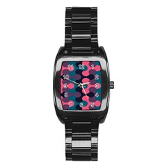 Symmetry Celtic Knots Contemporary Fabric Puzzel Stainless Steel Barrel Watch by Alisyart