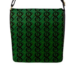 Abstract Pattern Graphic Lines Flap Messenger Bag (l) 