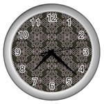 Line Geometry Pattern Geometric Wall Clocks (Silver)  Front