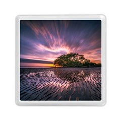 Landscape Reflection Waves Ripples Memory Card Reader (square)  by Amaryn4rt