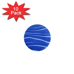 Lines Swinging Texture  Blue Background 1  Mini Magnet (10 Pack)  by Amaryn4rt