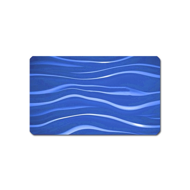 Lines Swinging Texture  Blue Background Magnet (Name Card)