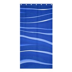 Lines Swinging Texture  Blue Background Shower Curtain 36  X 72  (stall)  by Amaryn4rt