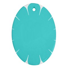 Turquoise Flower Blue Ornament (oval) by Alisyart